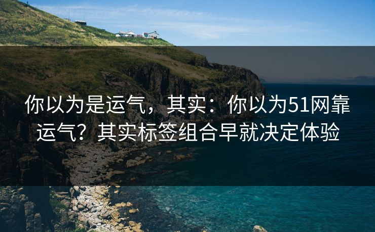 你以为是运气，其实：你以为51网靠运气？其实标签组合早就决定体验
